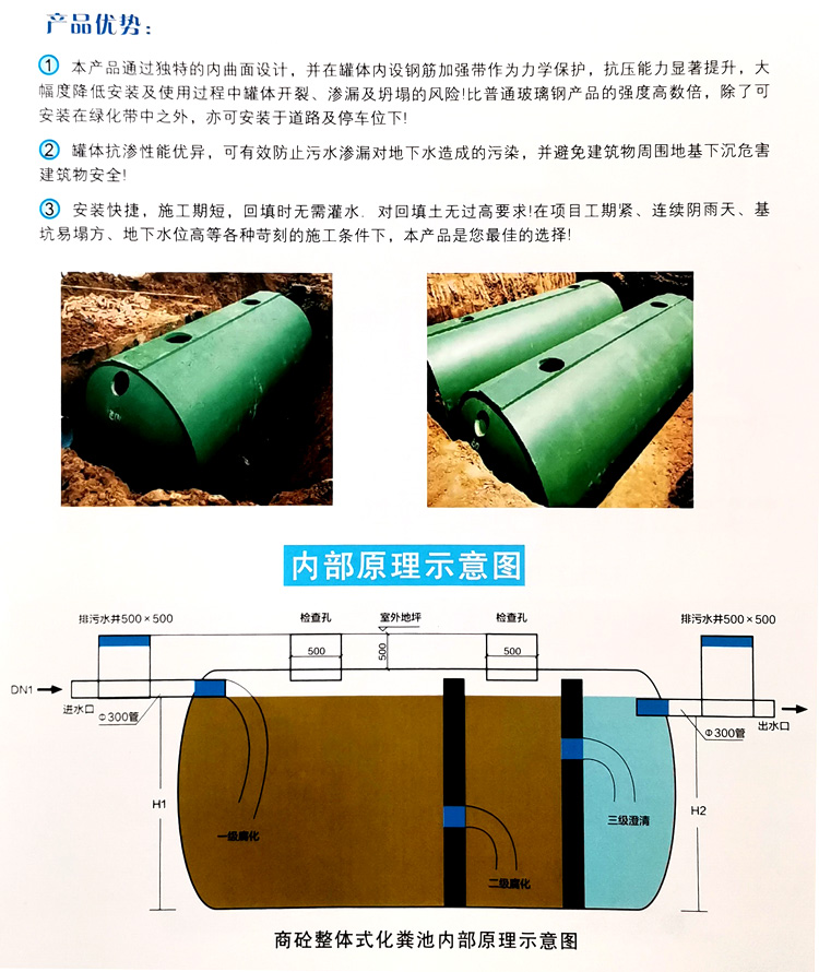 牟平玻璃钢化粪池